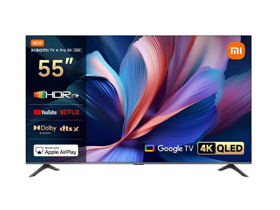 Xiaomi TV A Pro 55" 2026, 4K 120Hz QLED Display, Smart TV