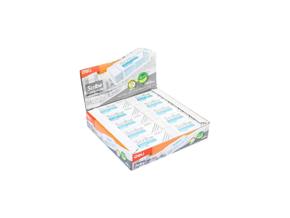 Deli Eraser White, 20pcs/box (EH00210)