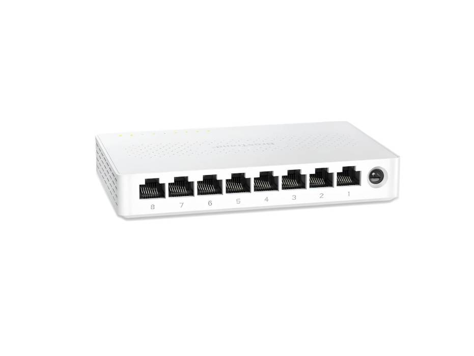 BrosTrend 8 Port Network Switch 2.5 Gigabit, Unmanaged Ethernet Networking Switch, Plug & Play