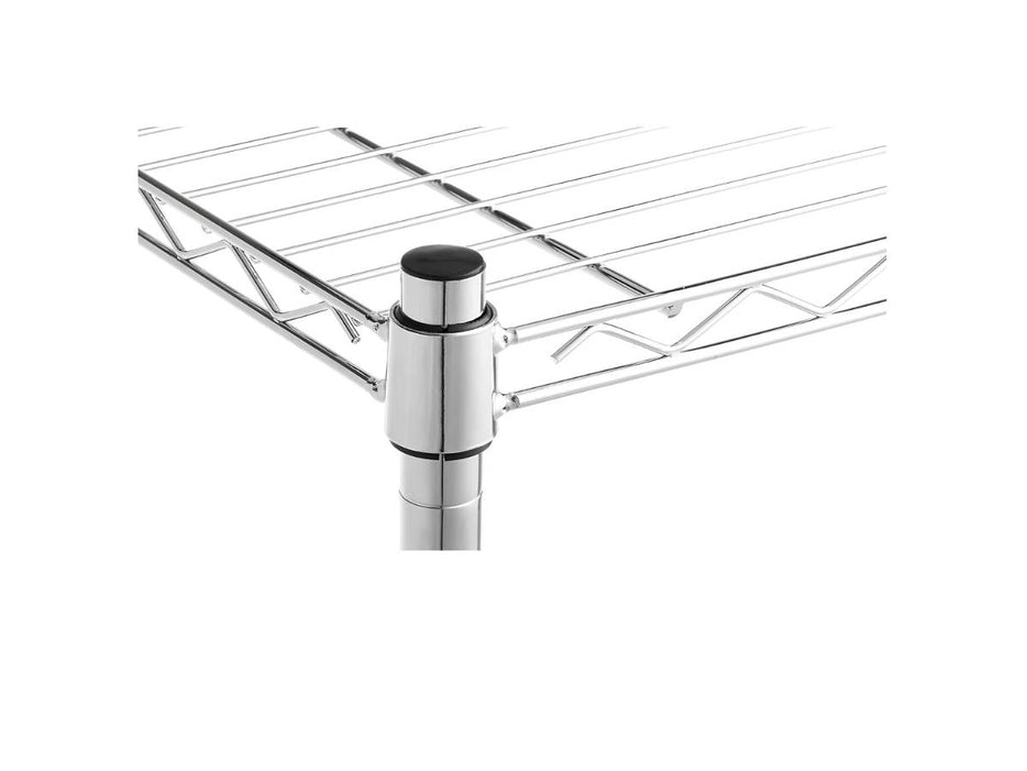 Basics 5-Shelf Storage Unit With Height Adjustable Shelves and Levelling Feet, 35.5 cm D x 91.4 cm W x 182.8 cm H, 680 kg Max Weight Capacity, Chrome