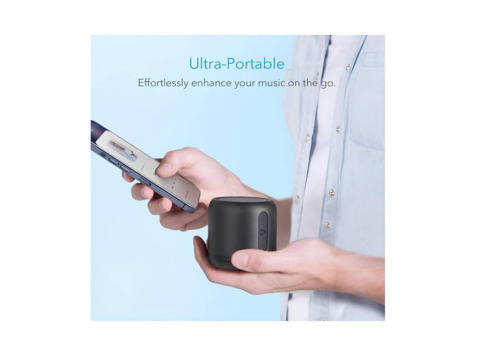 Anker Soundcore mini, Super-Portable Bluetooth Speaker with 15-Hour Playtime, 66-Foot Bluetooth Range, Wireless Speaker with Enhanced Bass, Noise-Cancelling Microphone