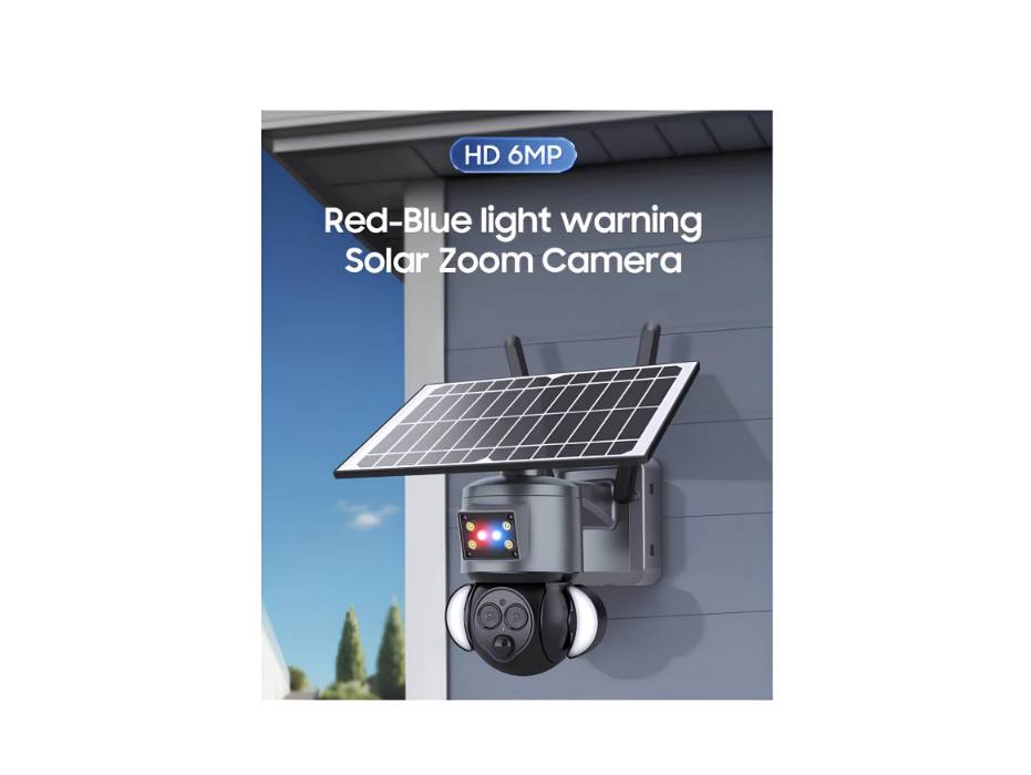CRONY ST-558-8MP-12X-4G Dual Lens Zoom Solar Battery Camera, 2K