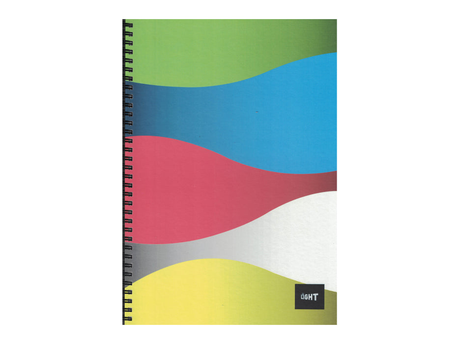 Spiral Hard Cover Notebook, Single Ruled, 100 Sheets, A4