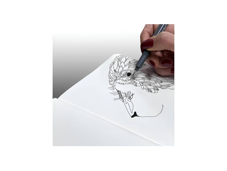 Zieler Black Hardcover Art Sketchbook for Pencil and Ink Sketching | 80 Sheets - 140gsm | 210mm x 130mm,Portrait