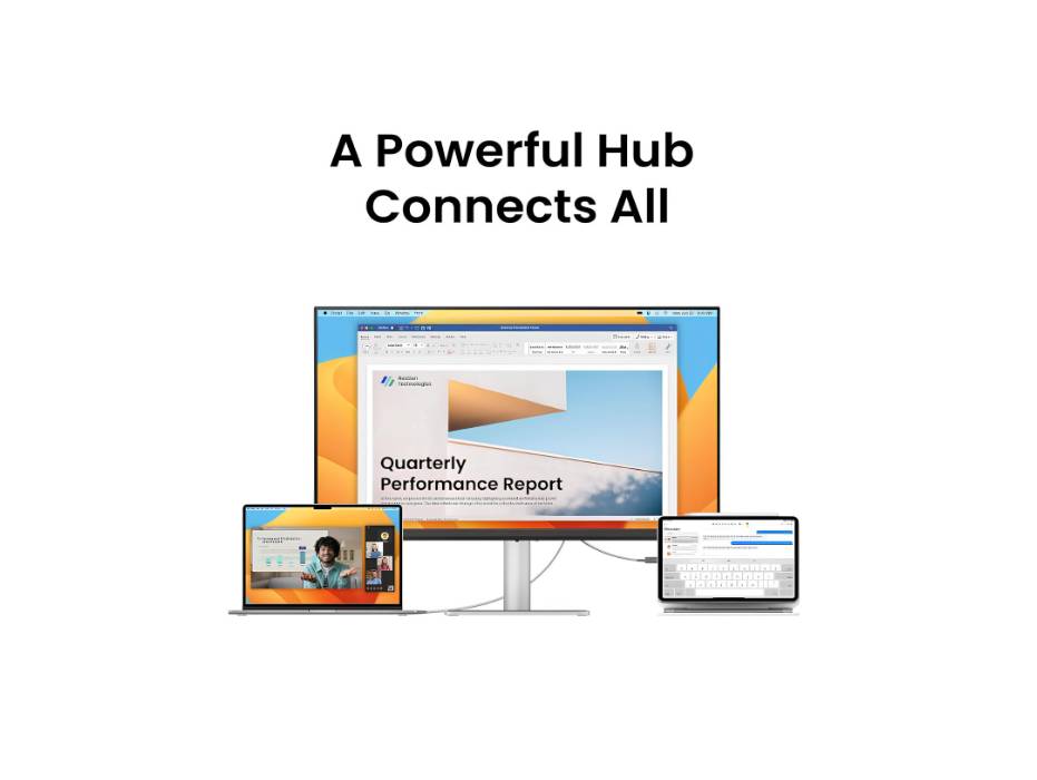 BenQ MA270U 27” 4K 3840x2160 Monitor for MacBook® Pro/Air, Dual USB-C, 90W Power Delivery, Mac Color Match, USB Hub, Brightness & Volume Control on Mac, Height & Tilt Adjustable Stand, P3 Color Gamut