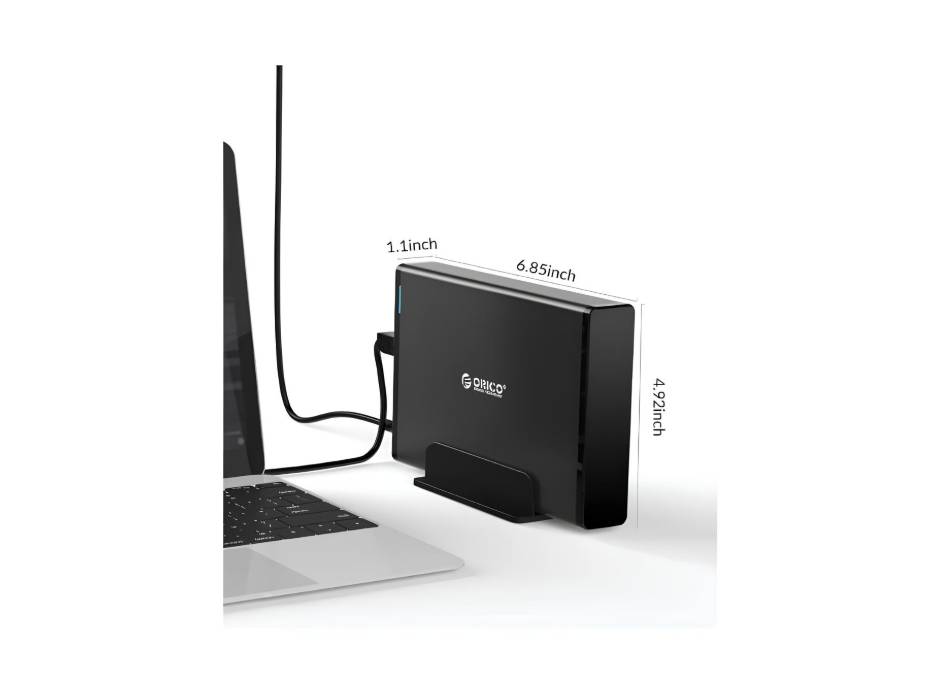 ORICO 3.5 External Hard Drive Enclosure USB3.0 Aluminum SATA HDD/SSD Hard Disk Case, for 2.5/3.5inch Hard Drive, Up to 16TB