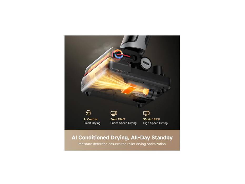 Dreame H15 Pro Wet and Dry Vacuum, GapFree AI DescendReach Robotic Arm, Triple Edge Coverage, 21KPa Suction