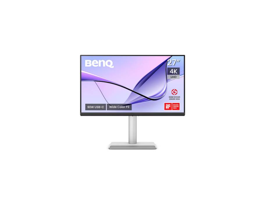 BenQ MA270U 27” 4K 3840x2160 Monitor for MacBook® Pro/Air, Dual USB-C, 90W Power Delivery, Mac Color Match, USB Hub, Brightness & Volume Control on Mac, Height & Tilt Adjustable Stand, P3 Color Gamut