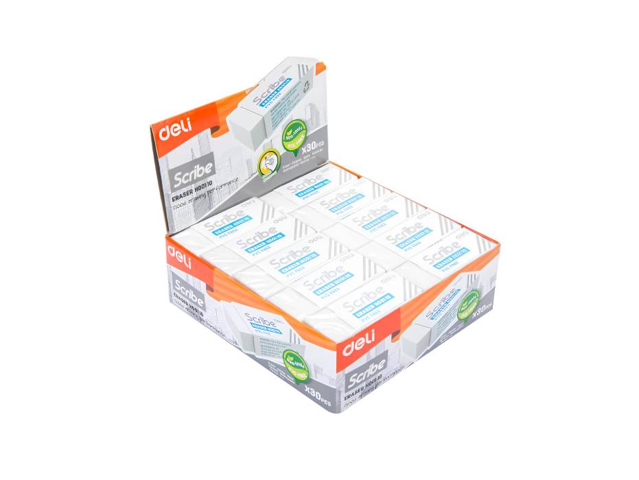 Deli Eraser White, 30pcs/box (EH00110)