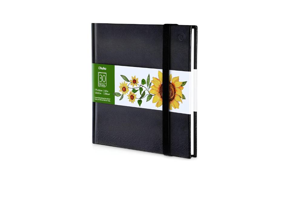 Ohuhu Marker Pads Art Hardcover Sketchbook, 200Gsm, 30 Sheets, Specially For Alcohol Markers, 175 x 165mm