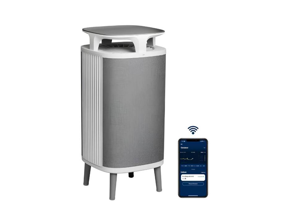 BLUEAIR Air Purifier for Rooms up to 79m²| DustMagnet 5440i - Tabletop Air Purifier for Dust, Pet Dander, Smoke, Mold, Pollen, Allergens, Odor Removal & HEPASilent