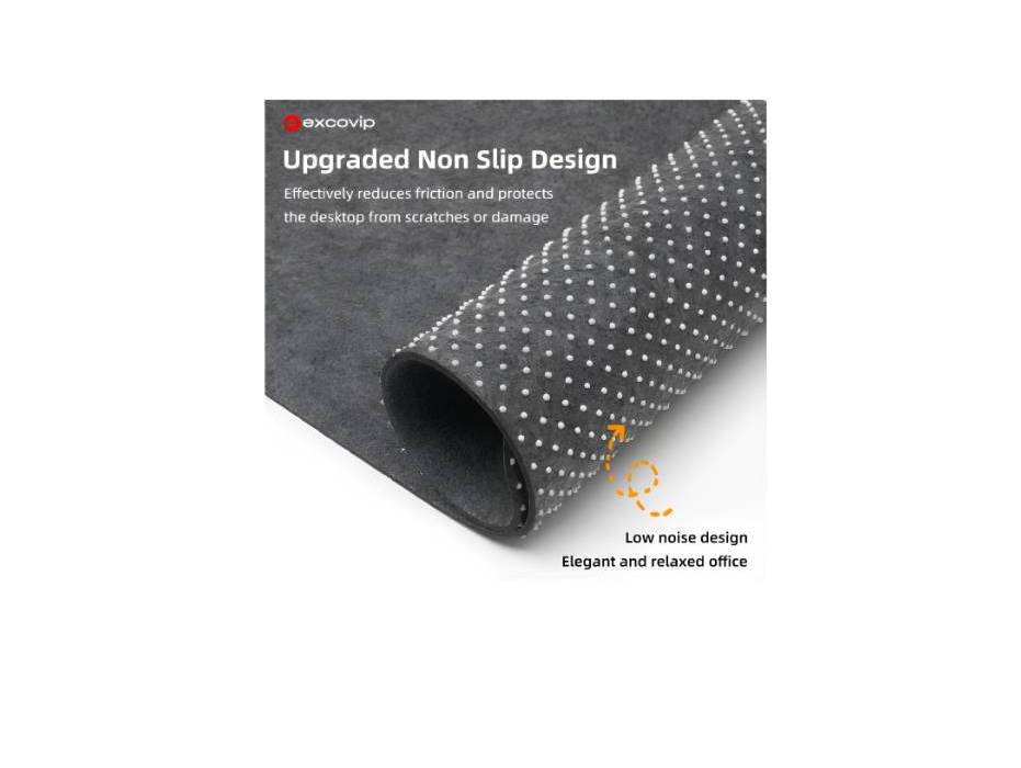 EXCOVIP Felt Desk Mat for Keyboard and Mouse, (80cm x 40cm) Grey