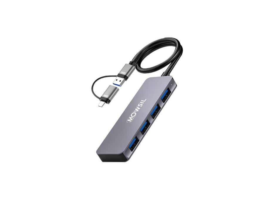 Mowsil Type C + USB  4 Port USB 3.0 HUB