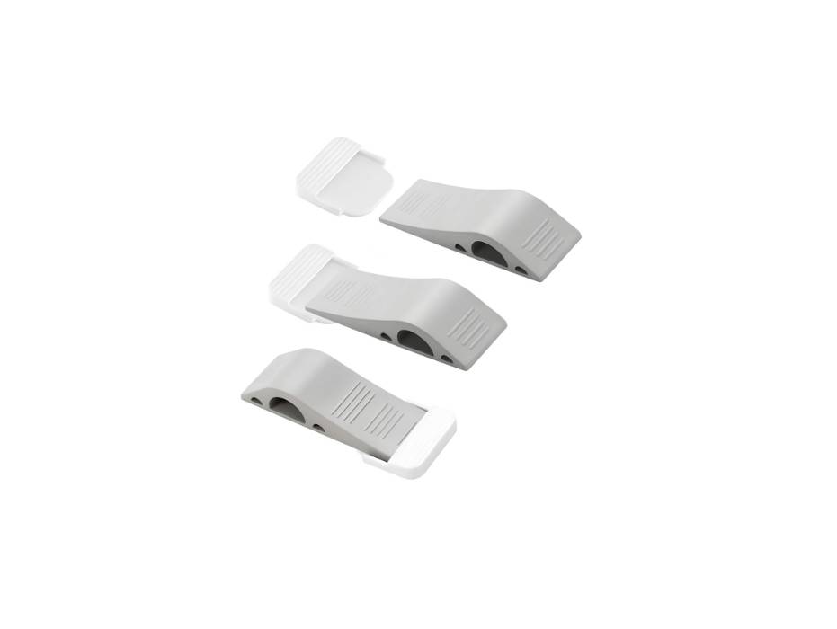 Rubber Door Stoppers with Holders, Stackable and Slip-Resistant, Pack of 3