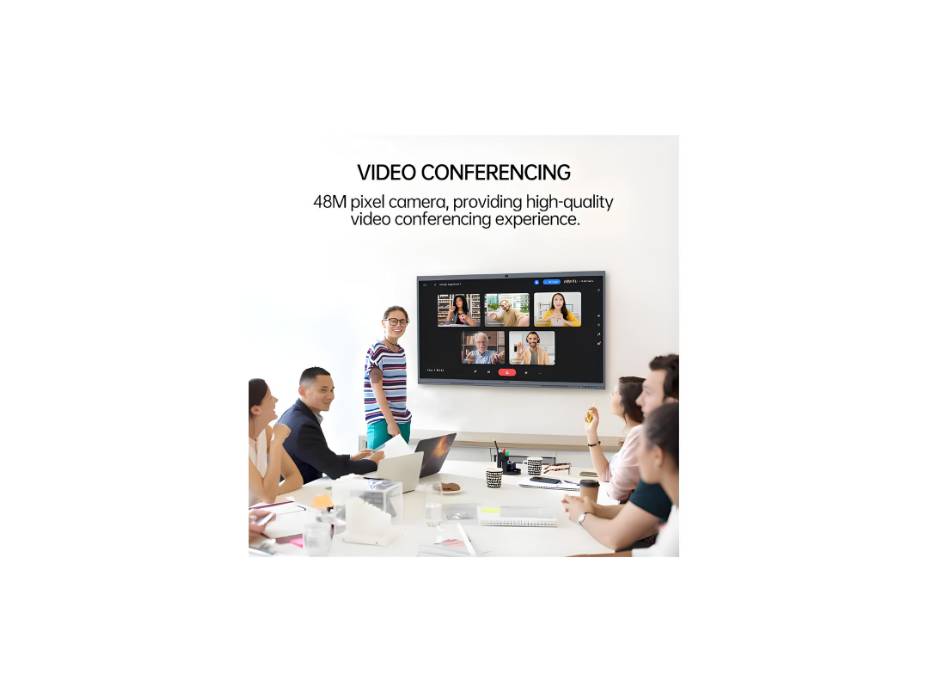 JAV Smart Board H10S Pro Series Google EDLA-Certified 4K Interactive Whiteboard for Office & Classroom Dual 48 MP AI Cameras, 2 x16W Soundbar, Android 14 OS 8GB+128GB, 55 Inch, Wall Mount Included