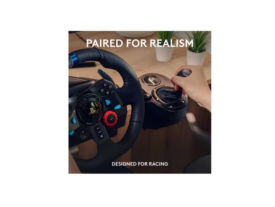 Logitech G29 Driving Force Racing Wheel And Floor Pedals and Driving Force Racing Shifter For G29 And G920 Driving Force Racing Wheels, Black