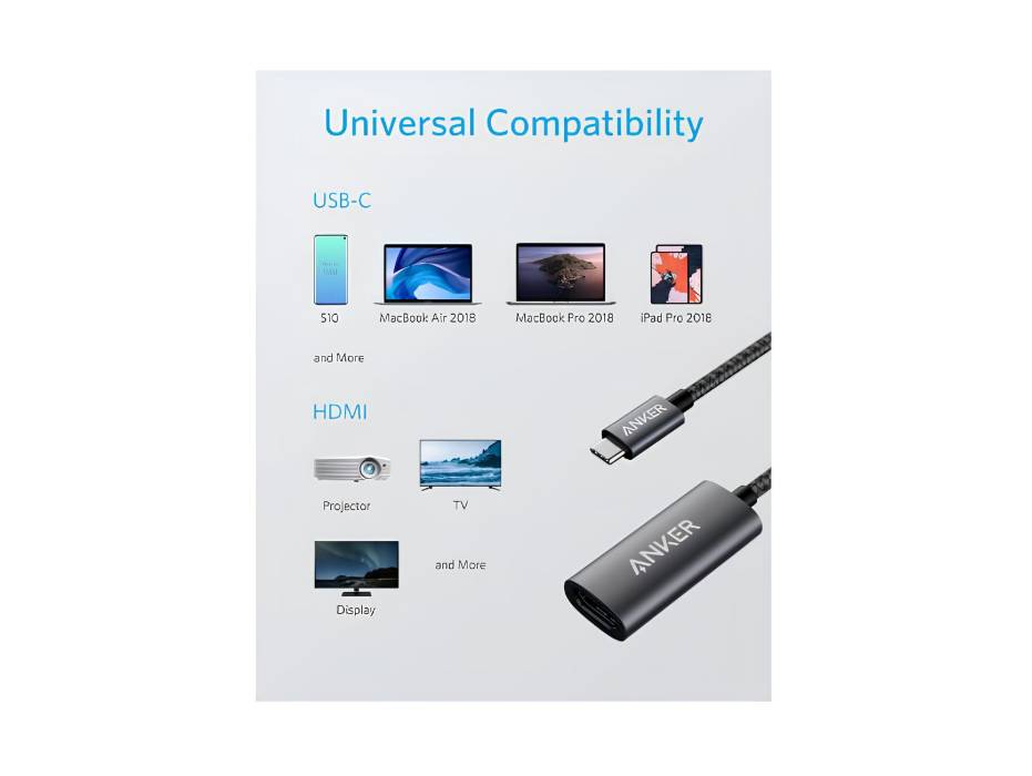 Anker USB C to HDMI Adapter (4K@60Hz), 310 USB-C Adapter