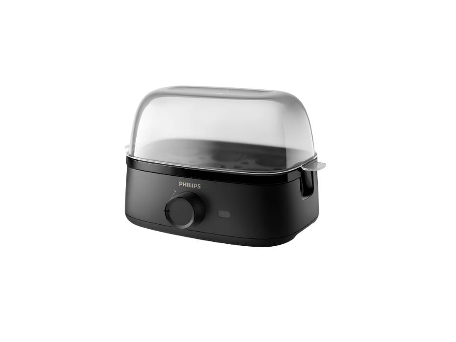Philips Egg Cooker 3000 Series - 400W, 6 Eggs Capacity, Cooking Levels, Poached Accessory
