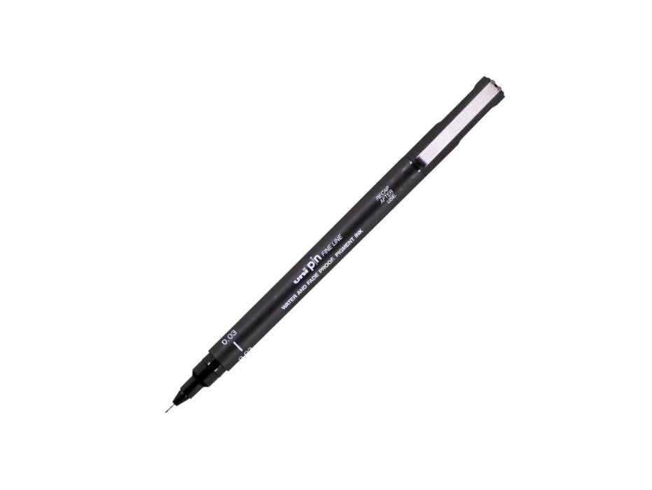 Uni Fine Line 03, PIN03-100, Black (12pcs/pack)