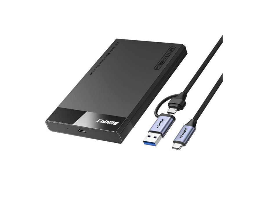 BENFEI 2.5 Inch SATA to USB Tool Free External Hard Drive Enclosure (6Gbps, Optimized for SSD, Support UASP SATA III)