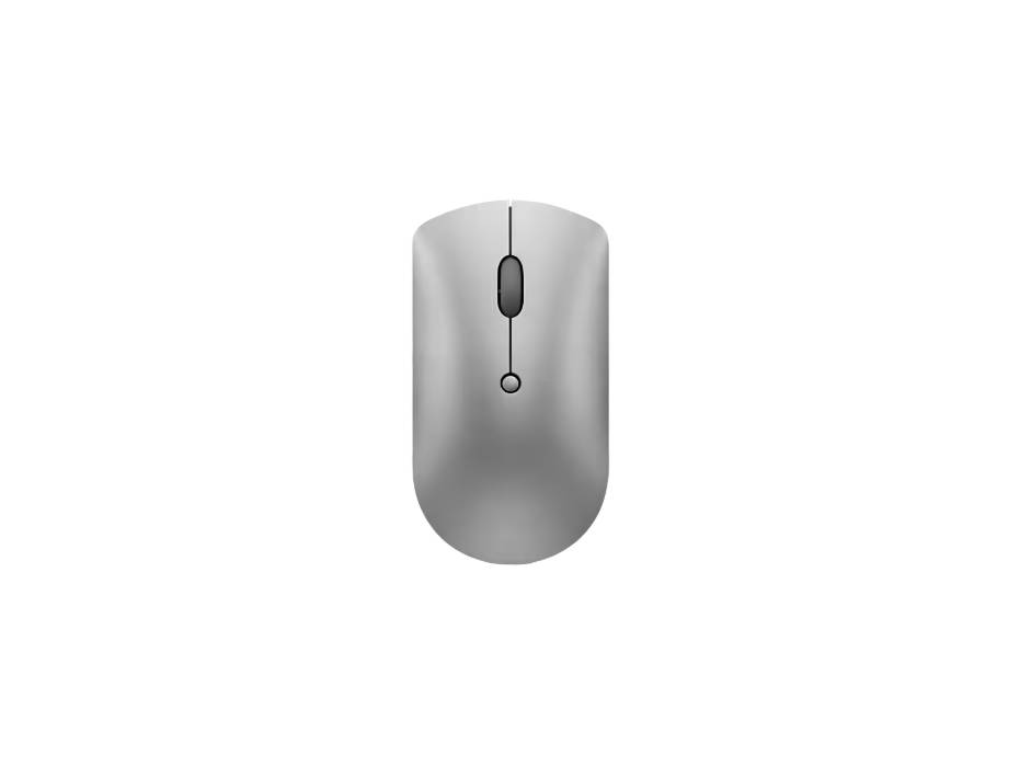 Lenovo 600 Bluetooth Silent Mouse, Blue Optical Sensor, Adjustable DPI, 4 Button, Gray