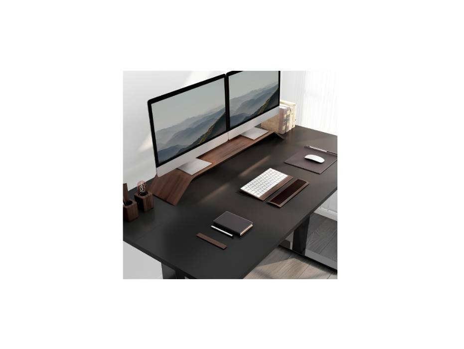 FLEXISPOT 55 x 28 Inches Electric Stand Up Desk Workstation, Whole-Piece Desk Board Home Office Computer Standing Table Height Adjustable Desk, EC1 Classic Black