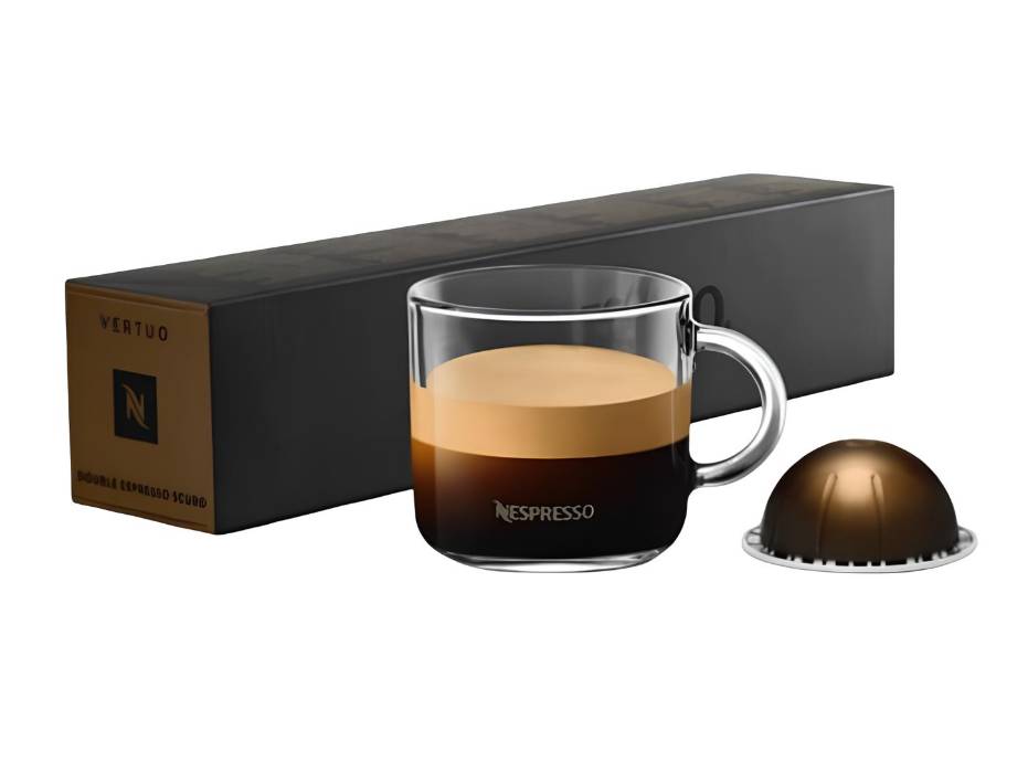 Nespresso Vertuo Double Espresso Scuro, Cocoa, Intensely Roasted, Intensity 11, 10pcs/pack