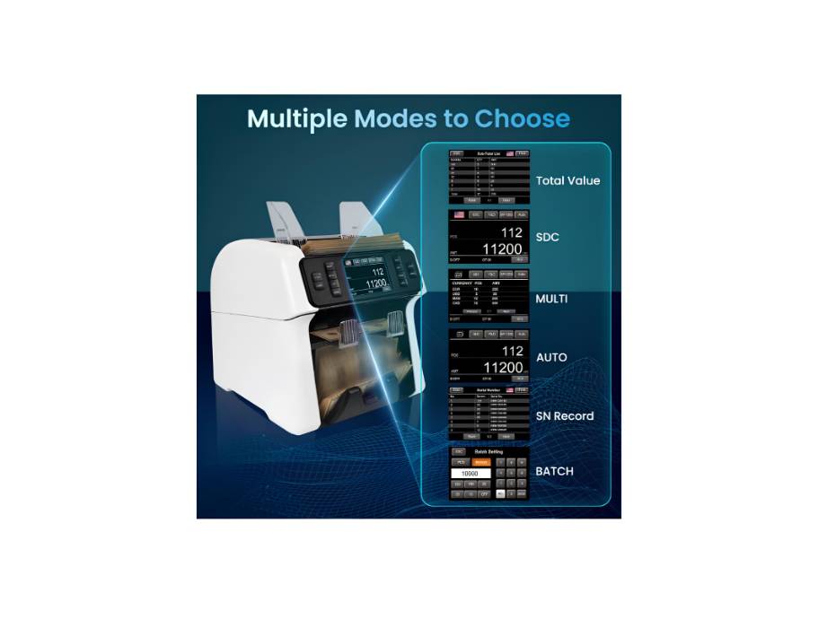 NUCOUN VS 75 Counting Machine with 1+1 Pocket Banknote Sorter