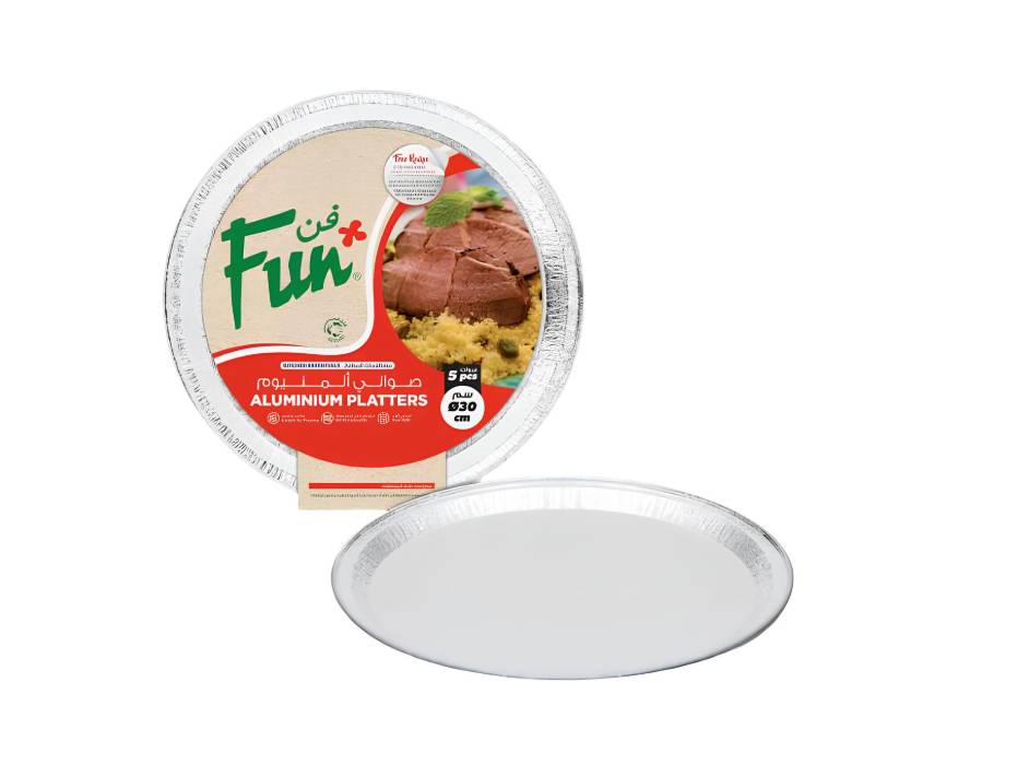 Aluminium Round Platters Ø30cm, Pack of 5
