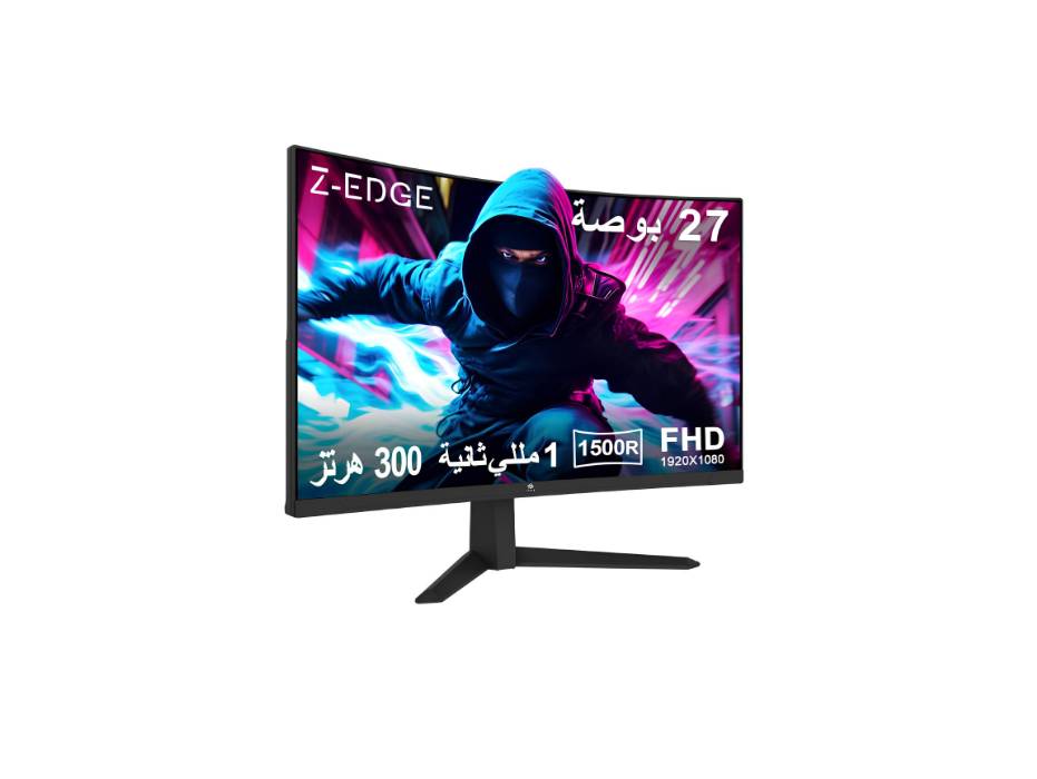 Z-Edge 27 inch Curved Gaming Monitor 300Hz Monitor, 1ms 16:9 FHD 1080P Frameless Curved Monitor, UG27S Freesync Eye Care, 2×Display Port, 2×HDMI