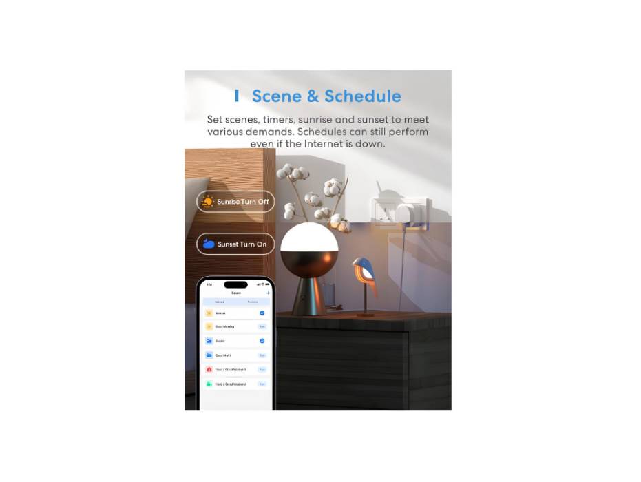 Meross Mini Smart Plug 4 Pack, WiFi Plugs Compatible with HomeKit, Alexa, Google Home, SmartThings Wireless Remote Control Timer Plug No Hub Required