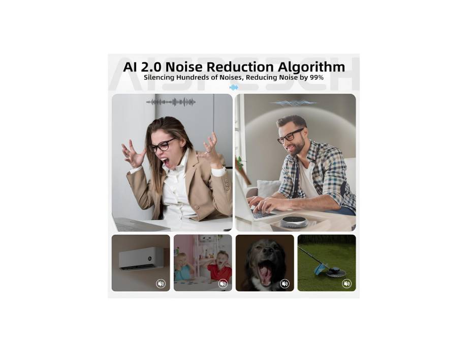 AISPEECH AI Transcription Microphone Speaker With microphone pickup, amplification, speech transcription, and real-time subtitles | M6PRO