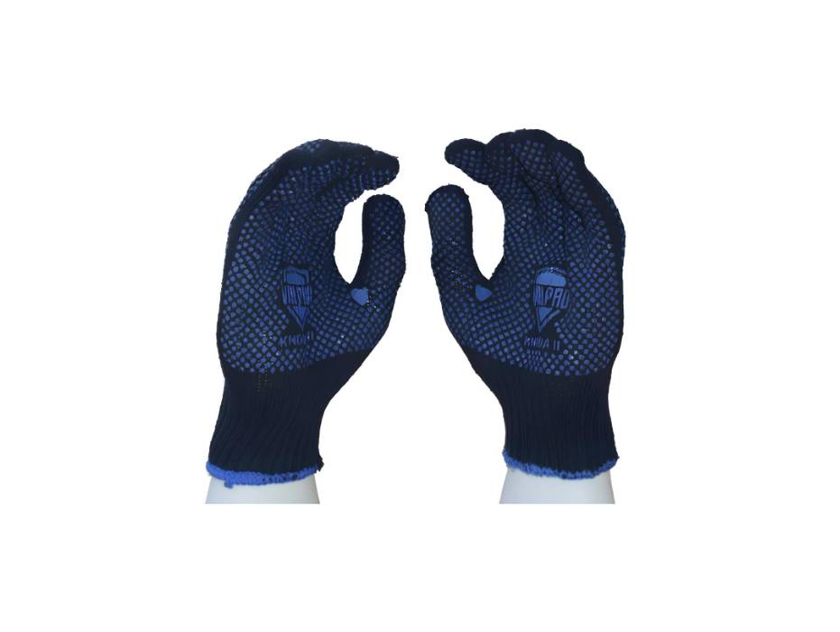 Valpro Double Sided Dotted Gloves, Blue KNDDA II [12 Pairs]