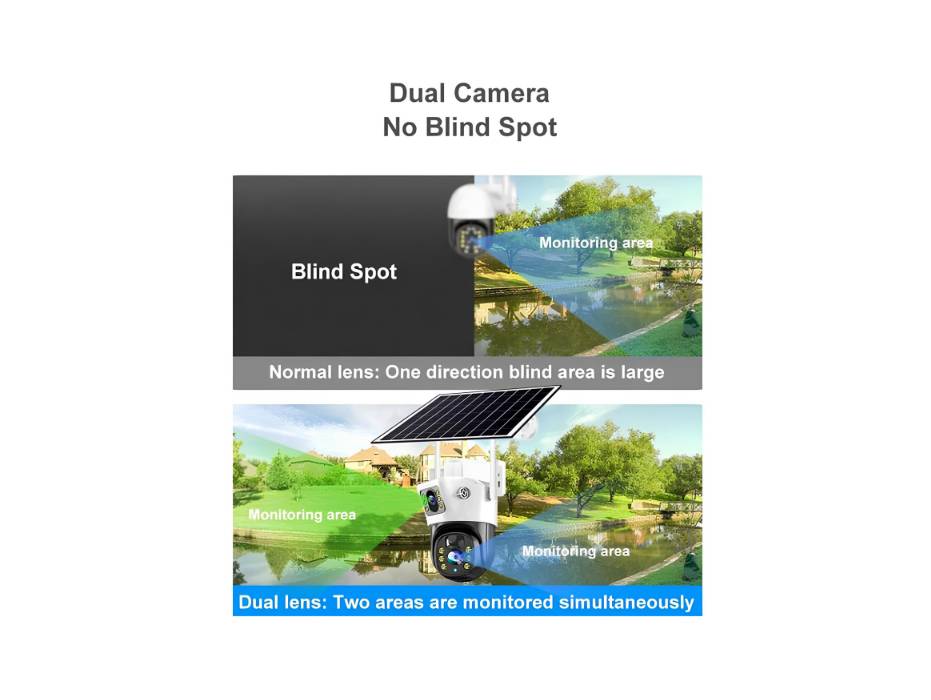 CRONY VCS09 4G WIFI solar camera Outdoor Security, 4MP/8MP HD Wireless Outdoor IP Camera, Built-in Battery