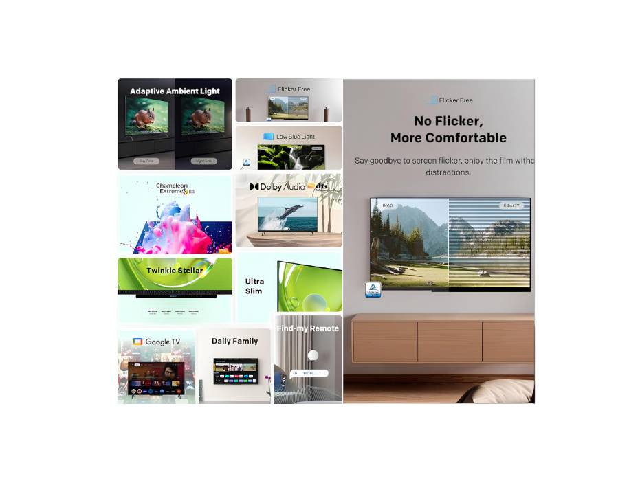 SKYWORTH 60-Inch 4K UHD Smart LED TV – Model 60G6500G, Google TV with Voice Control , HDR10, Dolby Audio, Chromecast Built-in, Netflix & YouTube