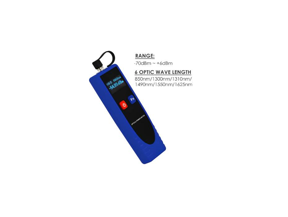GAIN EXPRESS Portable Fiber Optic Digital Power Cable Tester,-70~6dBm with 6 Optic WaveLength and FC Converter for FC/SC/ST
