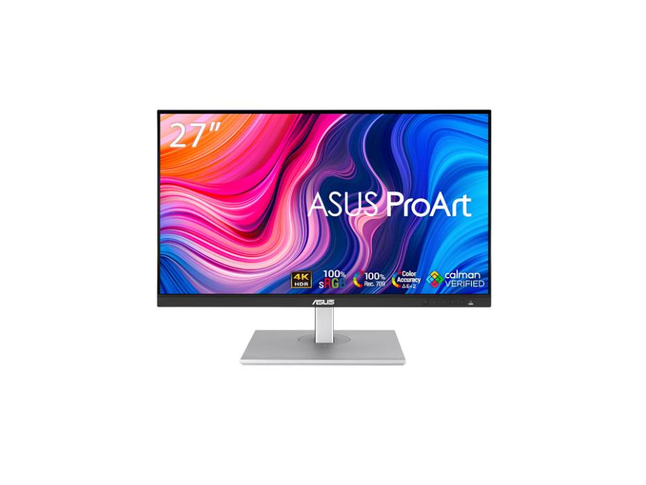 ASUS ProArt Display PA279CV 27” 4K UHD Professional Monitor - IPS, 100% sRGB, Color Accuracy, USB-C with 65W Power Delivery, Ergonomic Stand