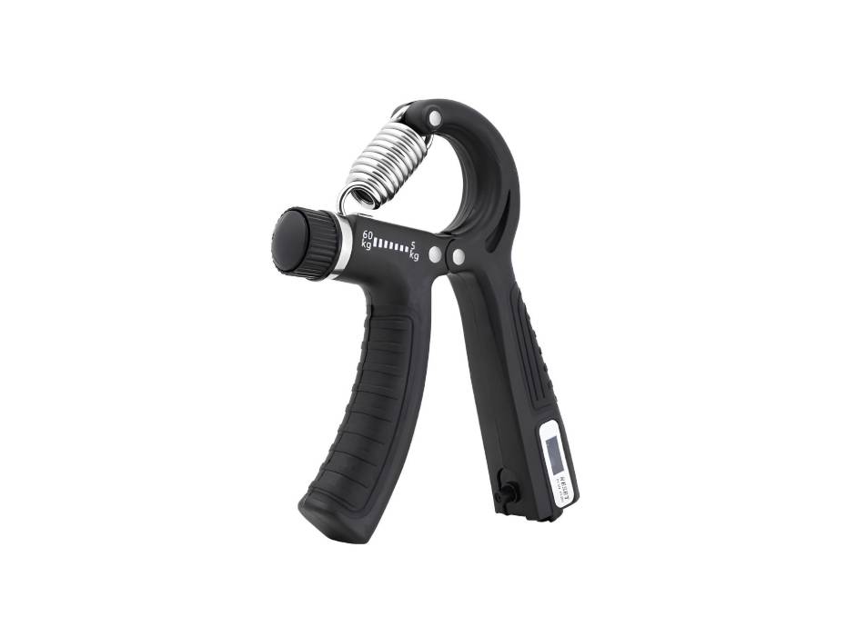 Agnite ER022-BK Counting Grip Strength Device – 5-60kg Adjustable Resistance, Hand & Forearm Strength Training with Counter (Black)