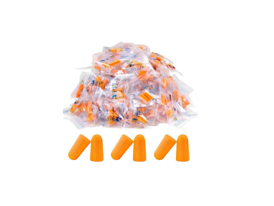 Foam Disposable Individually Wrapped Earplugs - Pack of 20 pairs