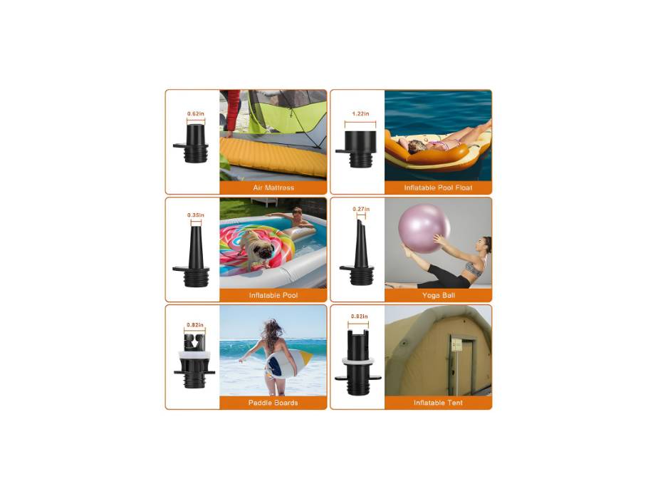 Electric Digital Air Pump Inflator, Intelligent Dual Stage and Auto-Off Function