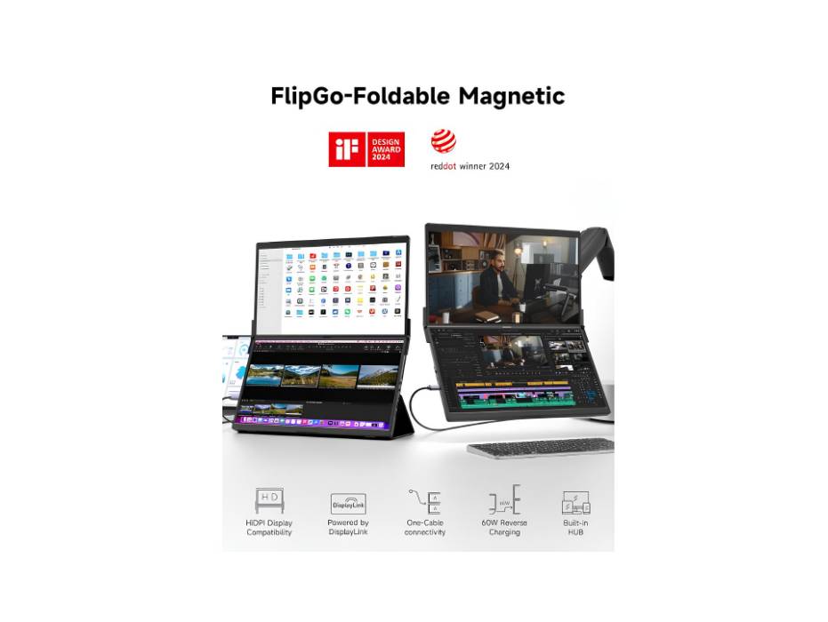 JSAUX FlipGo 15.6" Pro Portable Monitor