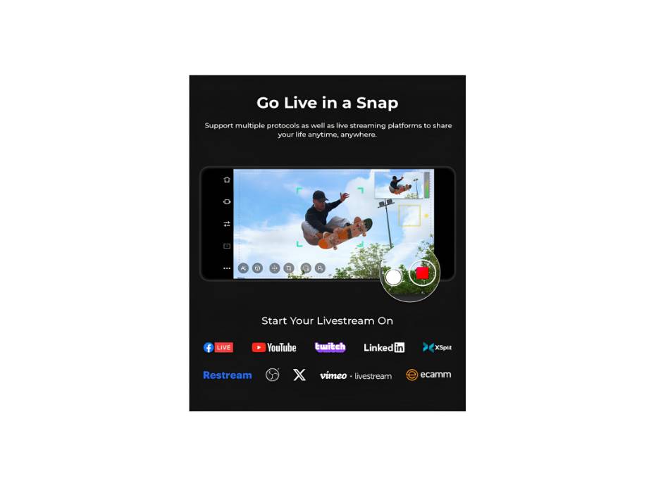 OBSBOT Tail Air Streaming Camera 4K, AI Tracking PTZ Camera with NDI, Intelligent App, Gesture Control, HDMI/USB-C Wireless, Video Camera for Vlogging