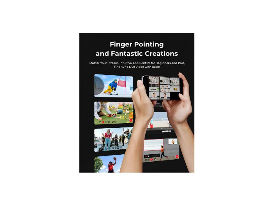 OBSBOT Tail Air Streaming Camera 4K, AI Tracking PTZ Camera with NDI, Intelligent App, Gesture Control, HDMI/USB-C Wireless, Video Camera for Vlogging