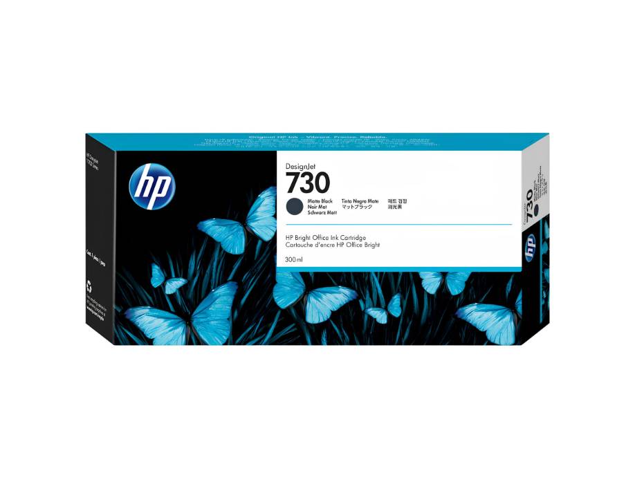 HP 730 300-ml Matte Black DesignJet Ink Cartridge (P2V71A)