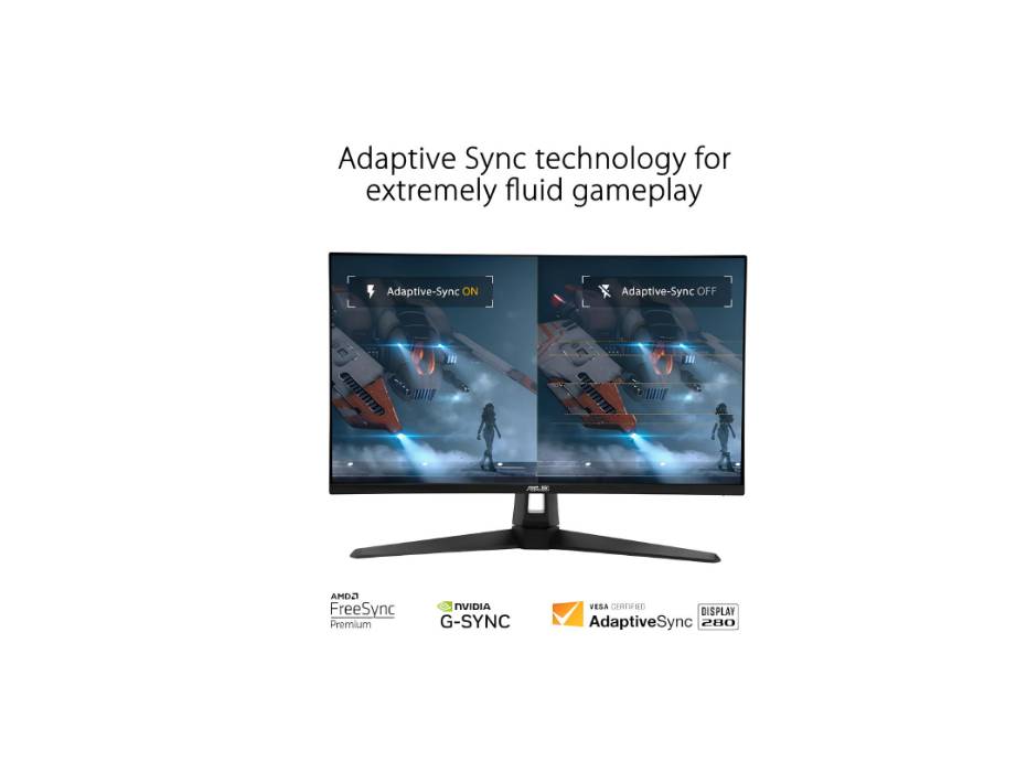 ASUS TUF Gaming VG279QM1A Gaming Monitor – 27-inch, Full HD(1920x1080), 280Hz(OC), Fast IPS, ELMB Sync, 1ms (GTG), Freesync Premium™, G-Sync compatible, Variable Overdrive, 100% sRGB, HDR