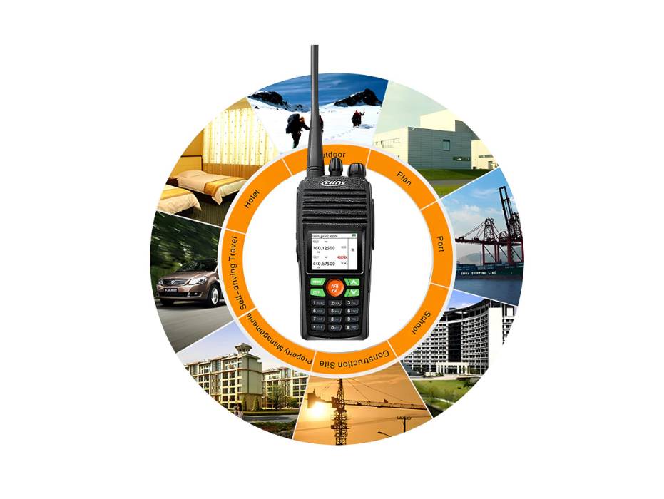 CRONY 10W DT-8188 UHF Double Segment Color screen Professional Walkie Talkies 8-15 KM