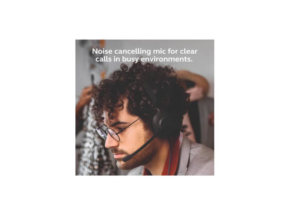 Jabra Evolve 10 Wired Headset with Noise-Cancelling Microphone for PC/Laptop Use – Easy USB-A Setup - TCO Certified