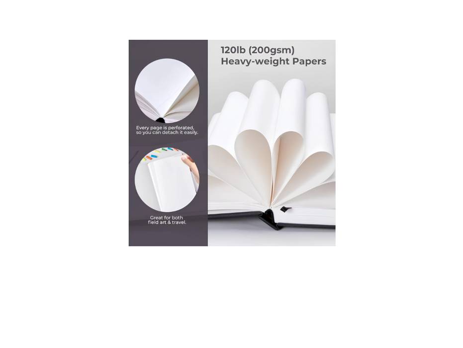 Ohuhu Marker Pads Art Sketchbook, 200GSM Heavy Smooth Drawing Papers, 78 Sheets, Specially For Alcohol Markers, 210 x 210mm