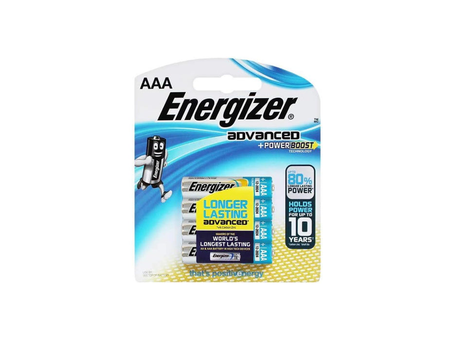 Energizer X92 E2 AAA Alkaline Battery, (Pack of 4)