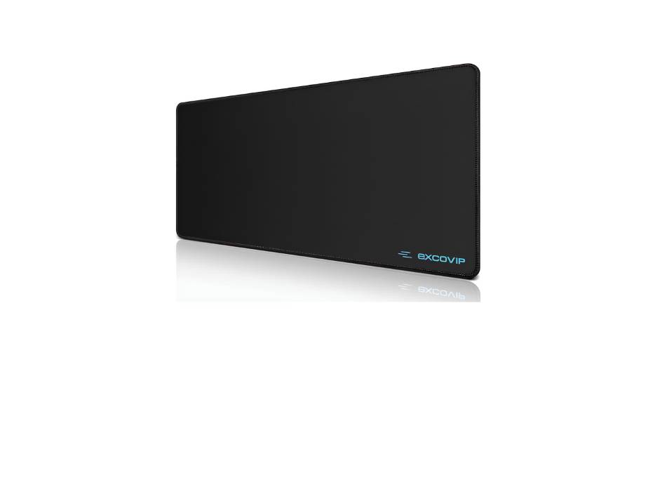 EXCOVIP Fabric Gaming Desk Pad For Computer & Laptop Keyboard Accessories, Non-Slip Black Stitched Edges (60cm x 30cm)